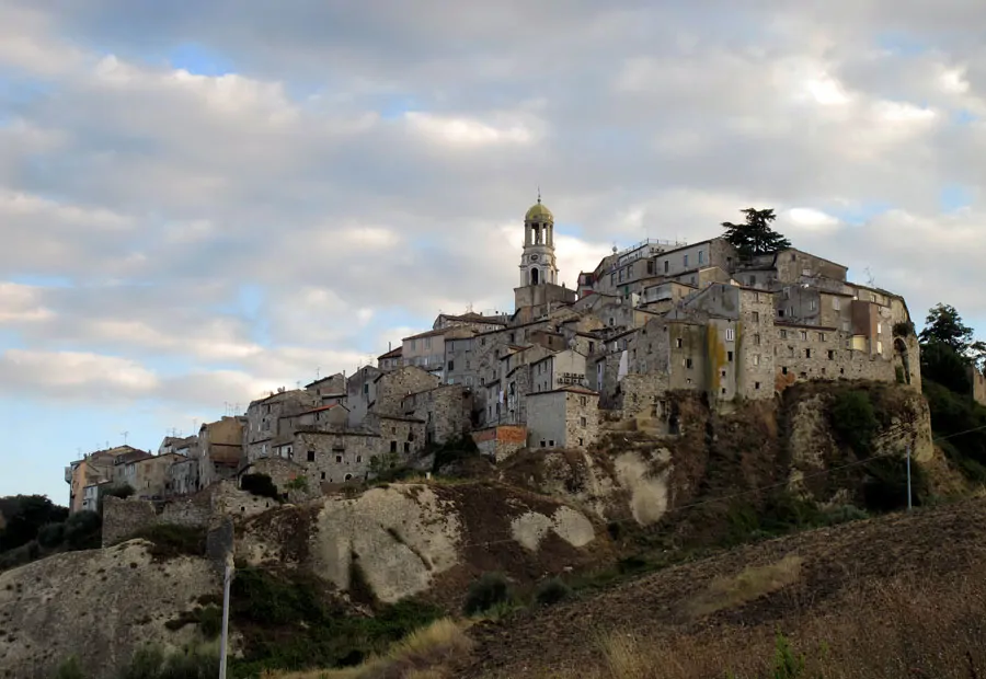 A Molisan village on top of its ridge, and there are dozens like it